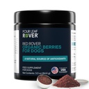 4 Leaf Rover Red Rover - כלב Urinary Tract תוסף - עם ויטמינים של צריפים אורגניים ואפל - מקור טוב של פוליפנולים ואנטיoxidants - 30 משרתי כלבים גדולים