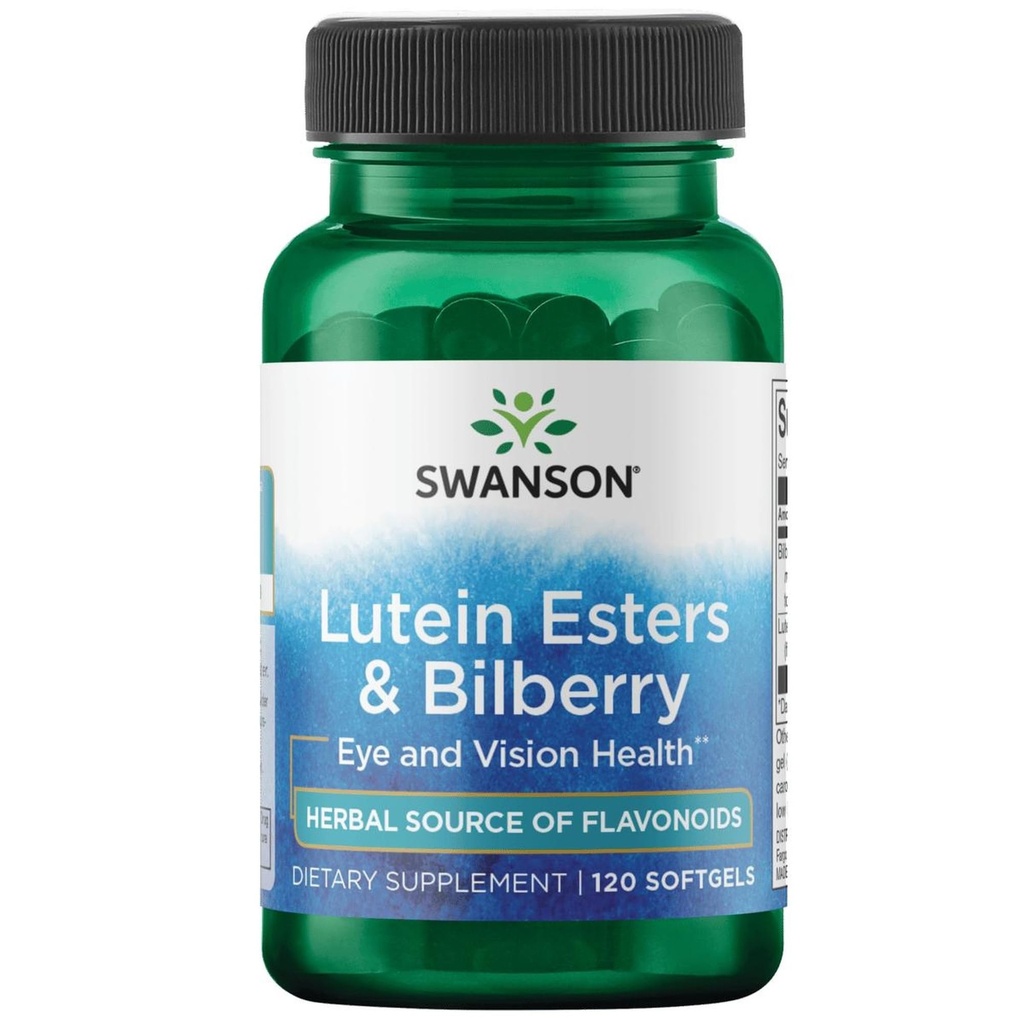 Swanson Lutein & Bilberry 6/20 מיליגרם 120 Sgels