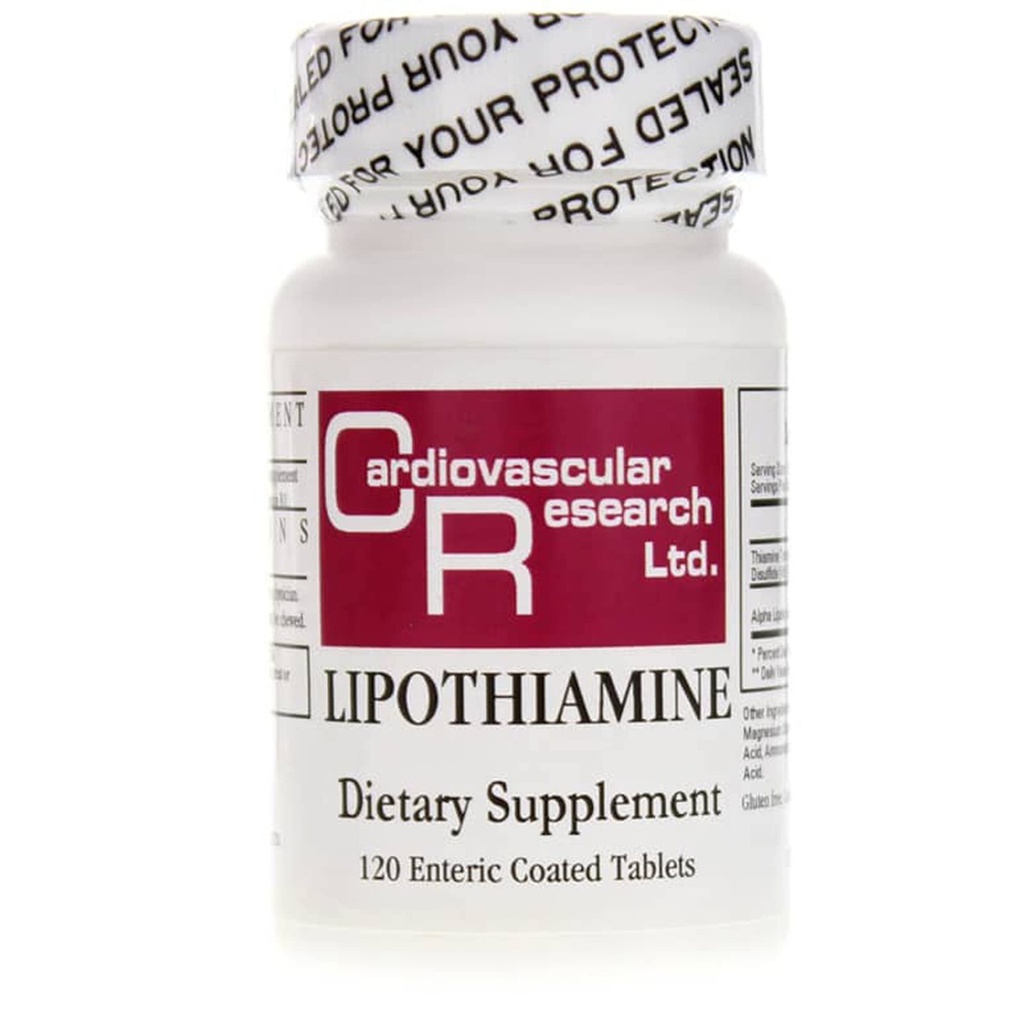 Cardiovascular Research Lipothiamine B תוסף 120 טבליות - ויטמין B1 עכשיו עם Alpha Lipoic Acid - 1 X 120 Count