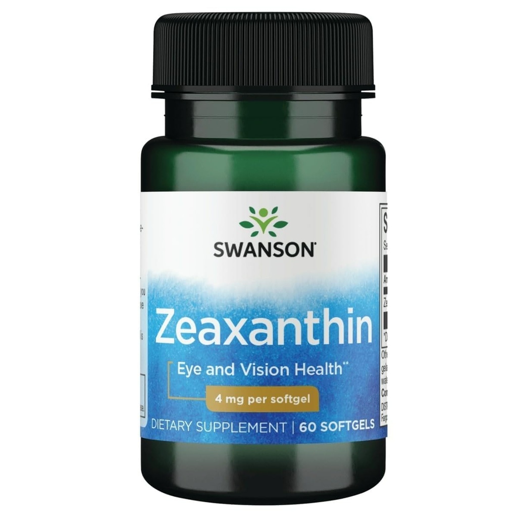 סוונסון Zeaxanthin 4 מיליגרם 60 Sgels