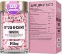 תוסף Inositol - Myo-Inositol & D-Chiro Inositol עם Chasteberry, Berberine & Ashwagandha - אידיאלי 40:1 בלגן עם Folate & ויטמין D - נשים טבעוניות פורמולה - 120 קפסולות