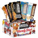 Anabar חלבונים Bar, The Sampler Pack, Theחלבון-Packed Candy Bar, Best Tasting חלבונים Bar, No Sugar אלכוהולs, חלבונים גבוהים, טעים להפליא, 20 גרמות של חלבון (6 Bars, Original Variety)
