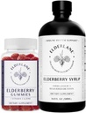 Elderlane Elderberry Syrup and Elderberry Gummies - לשעבר RD טבעיs - תוספת תמיכה עבור מבוגרים וילדים - 16.9 Oz Syrup ו 60ct מסטיקנים