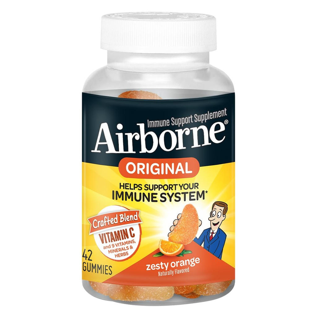 ויטמין C750 מ"ג (per Serve) Zesty Orange Flavored Gummies (42 Count in a Bottle), Gluten-Free Immune Support תוסף עם ויטמין A C E, Selenium, Echinacea, ג'ינג'ר, Antioxidantantantant Immune תמיכה תוספת עם ויטמין A C E, Echinacea, ג'רנג'ר, אנטיoxidantantantantantantantantantantantantant