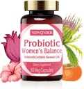 פרוביוטיקה ופרוביוטיקה לנשים - תערובת Probiotics Vaginal Probiotics, Natural Prebiotics, Herbal Support, Promote Feminine Health & Intimate Balance, Removee Vaginal Odors & pH Balance, 60 קפסולות.