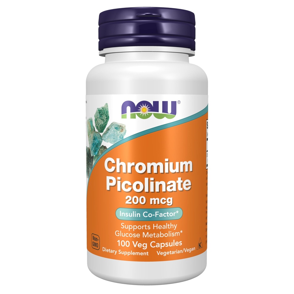 עכשיו תוספים, Chromium Picolinate 200 mcg, Insulin Co-Factor*, 100 קפסולות Veg