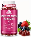 Enzymes Chewable Gummies: Helps Food Intolerance, Debloat, וכדי Digest, carbs, Veggies, חלבונים, פירות - Amylase Protease Lipase Lactase - באופן טבעי מסטיק טבעוני מפואר. 60 הרוזן