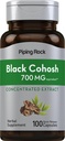 Piping Rock Black Cohosh Root Extract: 700 מ"ג | 100 קפסולות | Un-GMO, Gluten Free Supplement