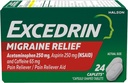 עודף של Migraine הקלה Caplets כדי להקל על הסימפטומים Migraine - 24 ספירה