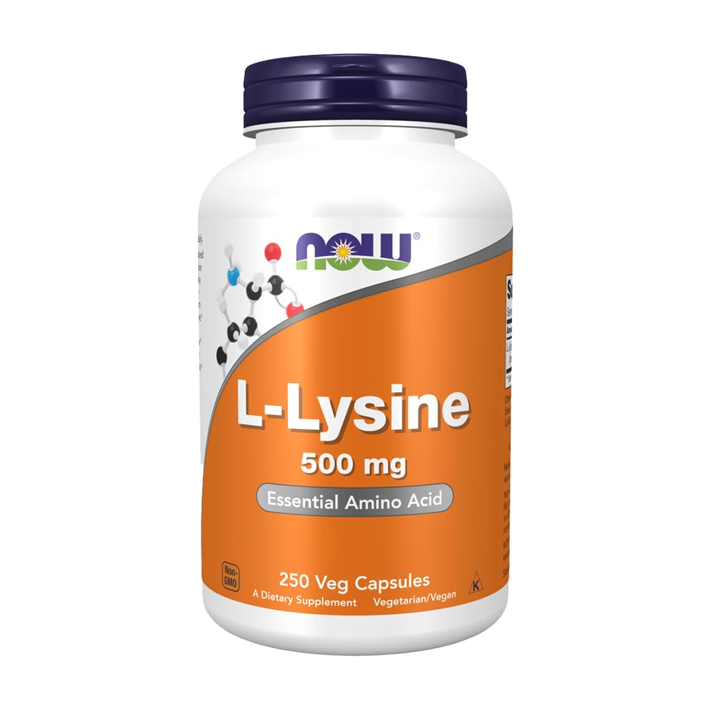 Now Foods L-Lysine 500 מיליגרם, 250 טבליות