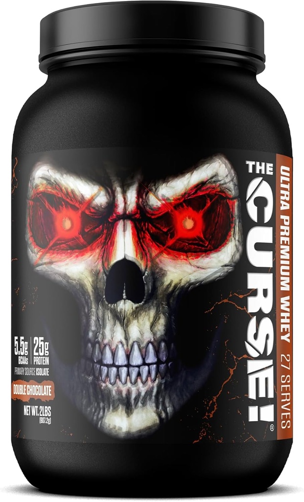 JNX SPORTS The Curse! Ultra Premium Whey חלבון אבקת שוקולד כפול 2lb | 25g חלבון Per Serve, מקור ראשוני Whey Isolate