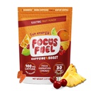 FocusFuel Energy Chews - פירות Punch Flavor (15 משרתים) - 100 מ"ג קפאין + L-theanine + B12, Magnesium - Boost Focus & Energy - No Crash or Jitters