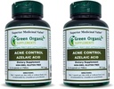 תוספי מזון אורגני ירוק Acne, Azelaic Acid, 90 VCaps, גבוה Absorbable, non-GMO, Gluten-Free (Pack של 2)