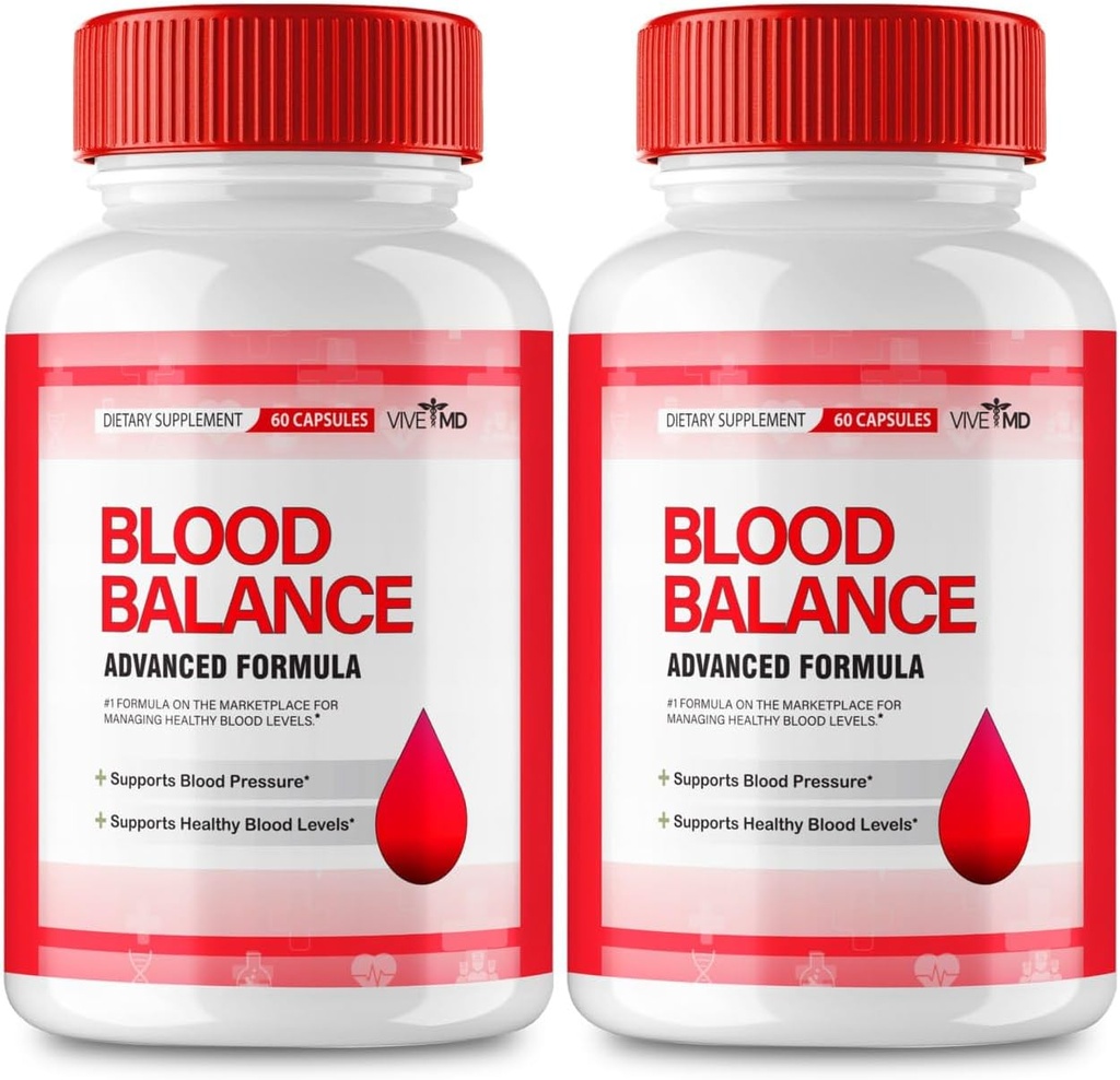 תוסף VIVE MD Blood Balance - פורמולה רשמית - תוסף איזון דם, תוספת כוח עם ויטמין C, אבקת שורש Turmeric, Zinc Reviews (2 Pack)