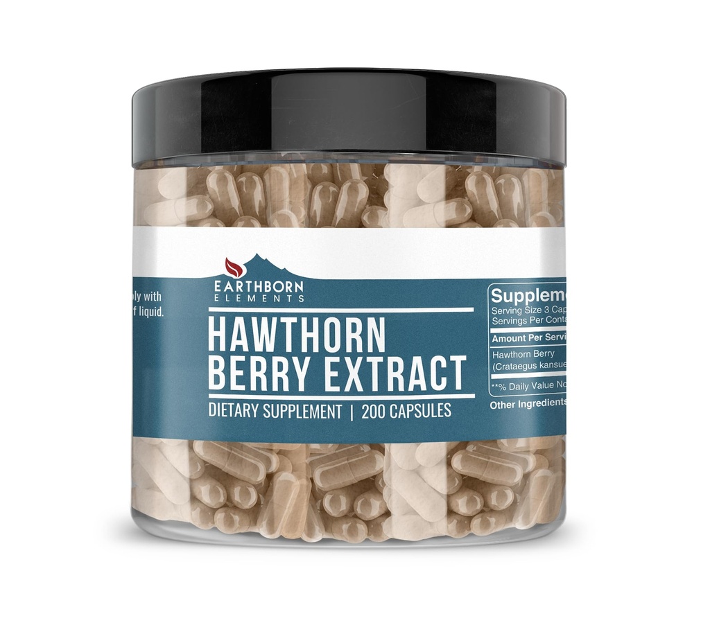 יסודות Earthborn Elements הותורן ברי הוציא 200 קפסולות, טהור ובלתי מחוספס, אין תוספות