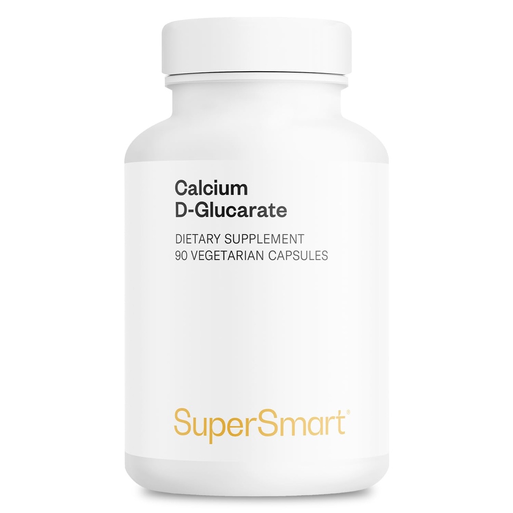 סופר חכם - Calcium D-Glucarate 1500 מ"ג ליום - תוספת Antioxidant & Detox | Non-GMO & Gluten Free - 90 קפסולות צמחוניות