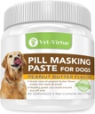Pill Masking Paste for Dogs, Peanut Butter Flavor - Perfect Pet Medicine מתייחס להסתרת גלולות, תרופות וקפסולות, עם רכיבים טבעיים & ארוז עם כלבים אהבה פלאדור