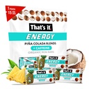 זה זה. Piña Colada Caffeine מאגדת אנרגיה מיני Bars Pineapple קוקוס (15 Count) Allergy-Friendly, non-GMO, Gluten Free חטיפים