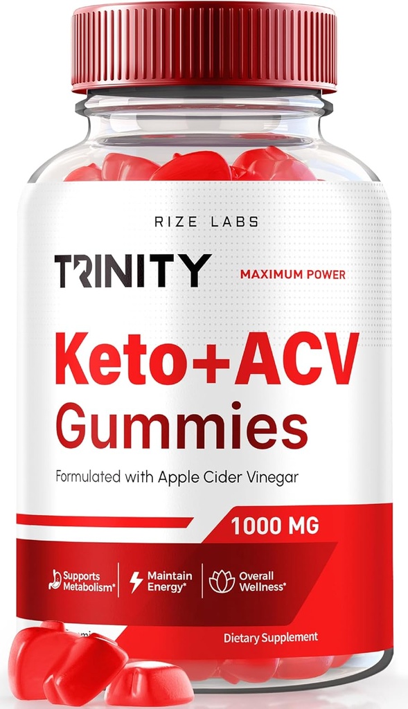 מעבדות rize - טריניט Keto+ACV חניכיים לירידה במשקל מתקדם, כל תוספי Apple Cider Vinegar טבעי, 500 מ"ג (60 מסטיקנים)