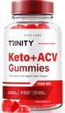 מעבדות rize - טריניט Keto+ACV חניכיים לירידה במשקל מתקדם, כל תוספי Apple Cider Vinegar טבעי, 500 מ"ג (60 מסטיקנים)