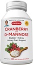 AndREW LESSMAN Cranberry with D-Mannose - 30 קפסולות - תמיכה ב Bladder, Kidney ו- Urinary Tract Health. High Potency Standard Cranberry Concentrate ו-D-Mannose. Easy to Swallow קפסולות