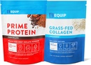 Equip Foods Prime חלבונים אבקת שוקולד וגראס פד קולג'ן אבקת Unflavored