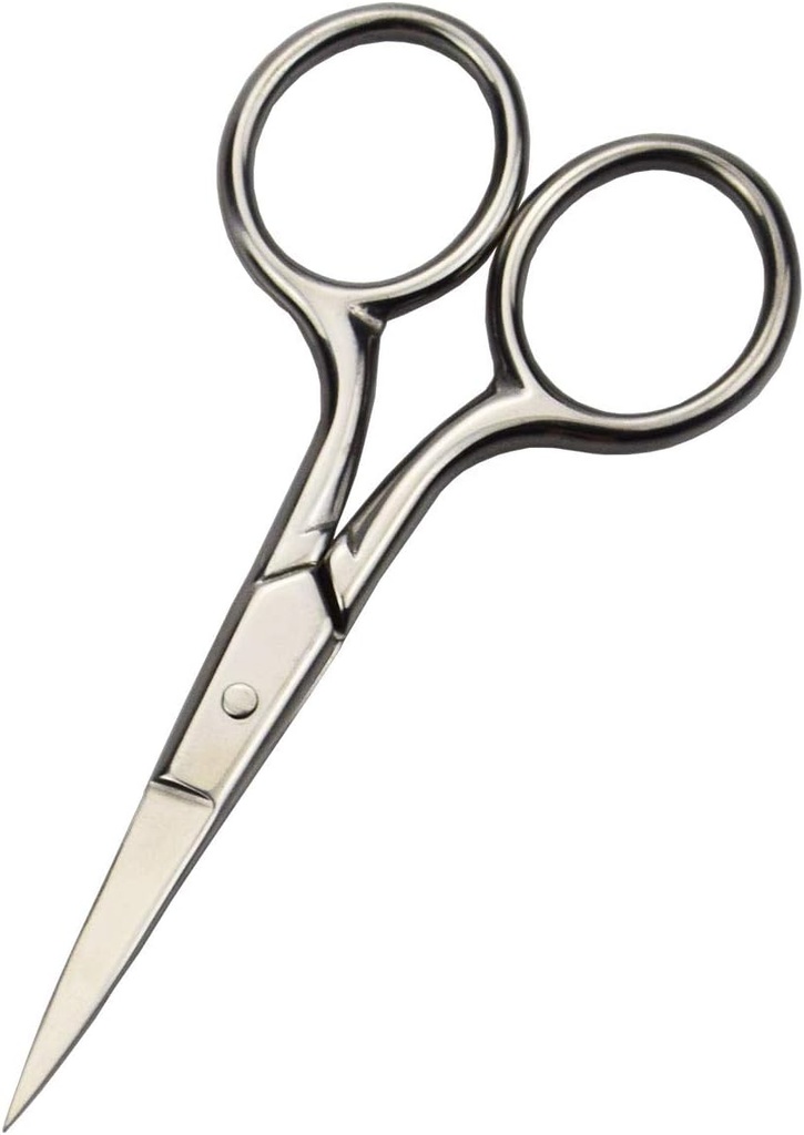 Professional Grooming Scissors for Personal Care שיער הפנים הסרתal ואוזן Nose Eyebrow Trimming Stainless Steel ישר טיפ Scisors גברים