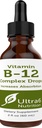 Ultra6 תזונה ויטמין B12 טיפות נוזליות sublingual - B12 Methyleobalamin תוסף גדול עבור אנרגיה ועייפות - תוספי ויטמין-B עבור נשים וגברים - 90 יום אספקה