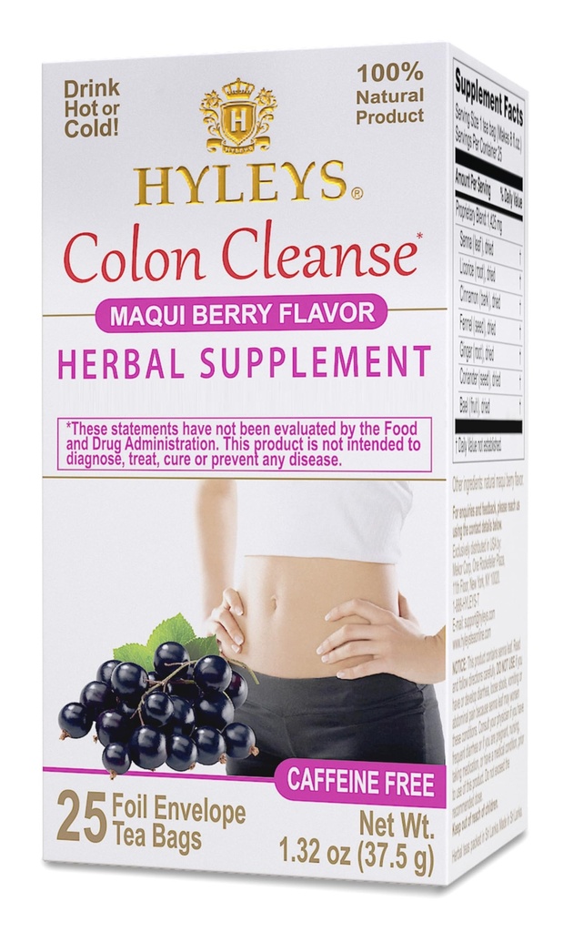 Hyleys קול ניקוי תה Maqui Berry Flavor - 25 Tea Bags (1 Pack)