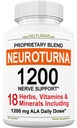 תוספי תמיכה נוירופתיה עם 1200 מ"ג Pure Alpha Lipoic Acid - כוח מקסימלי מתחל פורמולה כדי Fortify Nerves in Fingers, Hands, Toes, & Feet - Best Natural Nerve הקלה תמיכה - 180 קפסולות