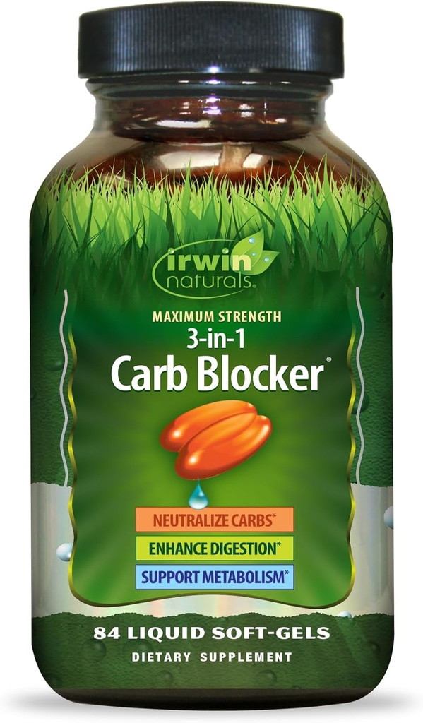 Irwin Naturals מקסימום כוח 3in-1 Carb Blocker 84 הרוזן