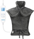 RENPHO Electric Heating Pad for Back Pain הקלה, מתנת חג המולד יום הולדת לנשים אמא אבא, FSA Eligible פריטים רק רשימה, גדול אדן חום עבור כתפיים צוואר, 24 "x33", ETL Certified, אפור