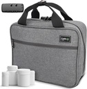 קדידי רפואה גדולה באג, Secure, Padded, Pill מארגנת Box, Case for Bottles of Medicine or Supplements; Storage; Toiletry; 3 Digit Lock, Grey