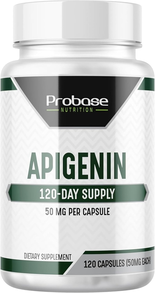Final Apigenin קפסולות 50 מ"ג - Non-GMO, טבעוני, Gluten Free - 4 חודשים אספקה - Herballaxation Support Formula