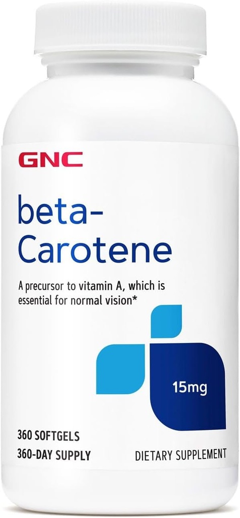 GNC beta-Carotene 15 מ"ג | A Precursor to ויטמין A שהוא חיוני עבור חזון רגיל | 360 Count