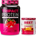 אבקת חלבון Nutrology TRIPACT, 7-in-1 Meal החלפת Shake, Superberry (40 משרתים) Beet Active, Natural Pre-Workout אבקת, Passion Fruitor (30 משרתים)