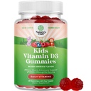 ויטמין D Gummies לילדים - ויטמין D 1000 IU Per משרת - טודילרים Immune Support Gummies - Berries Flavored תוסף עבור עצמות בריאות ושרירים - Gelatin חינם - 60 צ'יפס