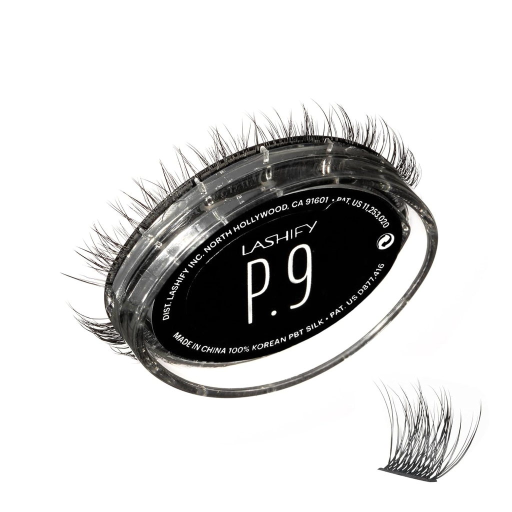Lashify Plushy 9mm Gossamer Lashes בשחור, Easy DIY שקר Lashes עבור וולומאין עדיין טבעי מראה