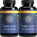 Primal Harvest 2 Pack, Primal Sleep, 120 קפסולות עם Valan Root, L-Tryptophan, GABA, Chamomile, ומלטונין 3 מ"ג