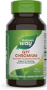 דרכו של הטבע GTF Chromium, Glucose Tolerance Factor, תומך במטבוליזם Glucose בריא, 200 mcg Chromium לשרת, 100 קפסולות טבעוניות (Packaging May Vary)