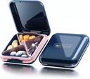 Travel Pill Case, Small Pill Box - Acedada Daily Container, Pill Holder for Purse, Waterהוכחה קומפקטית תרופה קומפקטית קומפקטית קומפקטית קומפקטית קומפקטית קומפקטית קומפקטית קומפקטית קומפקטית מים קלאבטור, מזוודה של ויטמין כחול, Blue