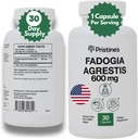 Fadogia Agrestis 600MG 30 יום אספקת מזון טסטוסטרון Booster תמיכה קפסולות - בניית שרירים ו Vitality תמיכה לחלץ תוספת - Gluten Free - Non-GMO