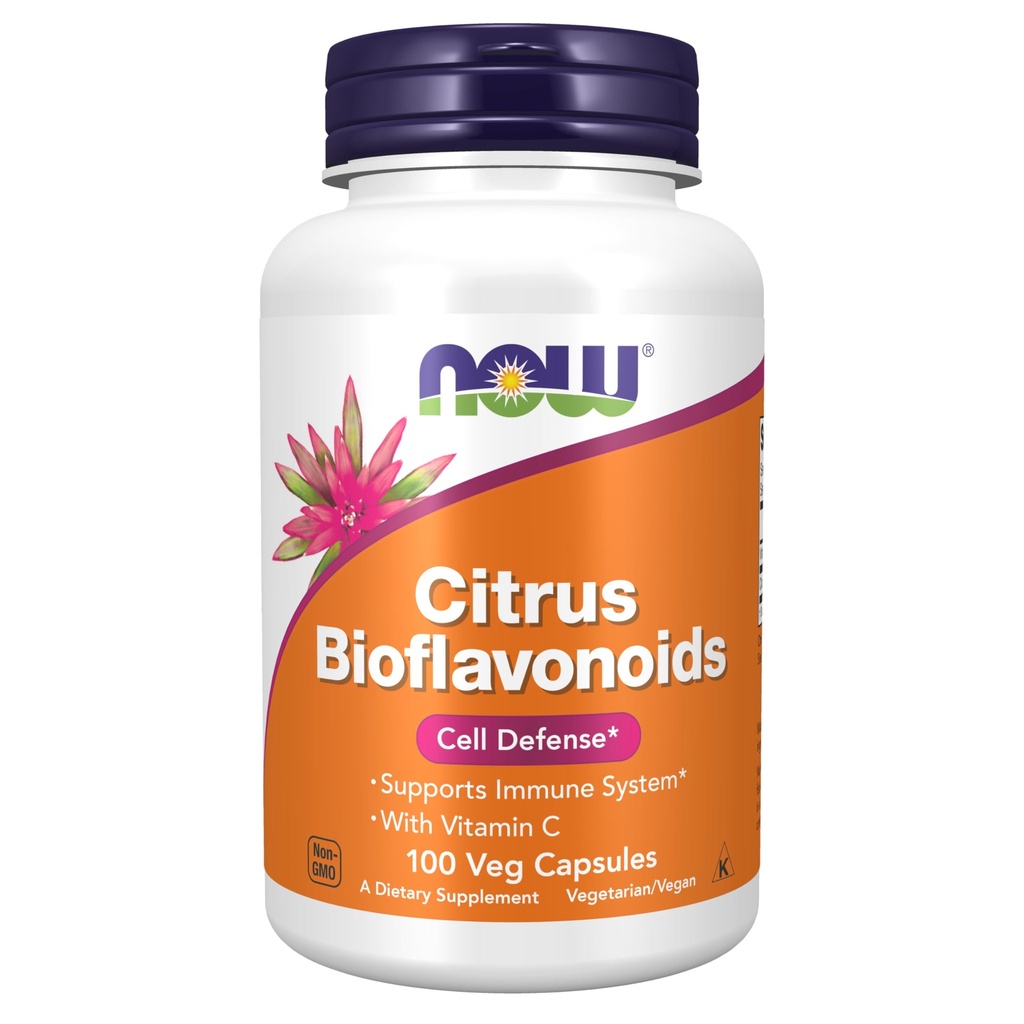 עכשיו תוספים, Citrus Bioflavonoids 700 מ"ג, תומך במערכת החיסון*, Cell Defense*, 100 קפסולות