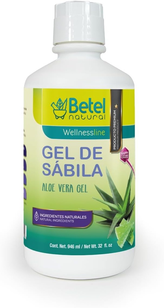 Betel Natural Gel de Sabila Aloe Vera Gel - מכירות גזיות מדהימות - 32 Oz