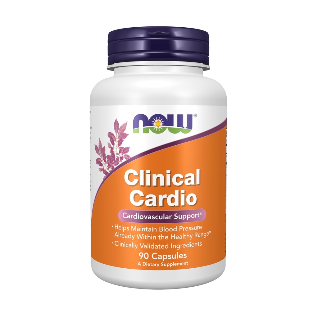 תוספי מזון עכשיו, Cardio קלינית, תמיכה קרדיווסקולרית *, מסייע לשמור על לחץ דם כבר בטווח הבריאות *, קלינית מוסמך Ingredients, 90 ואג כמוסות