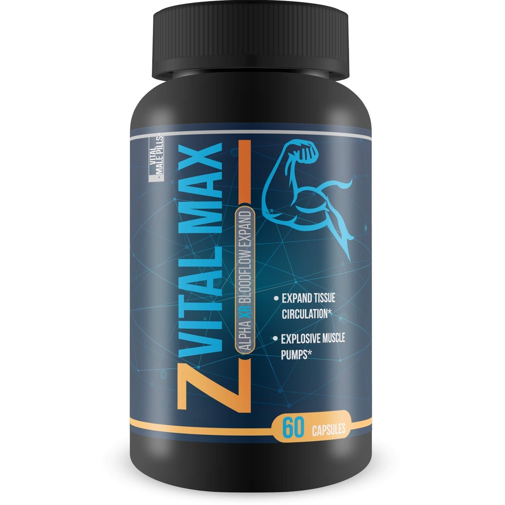 Z Vital Max N02 - Alpha XR Bloodflow להרחיב - להרחיב Veins ו- Tissues עם זרימת דם מוגברת - Made with רב עוצמה מקור L-Argenine a Natural vasodialator - גדול עבור preworkout או טרום פעילות