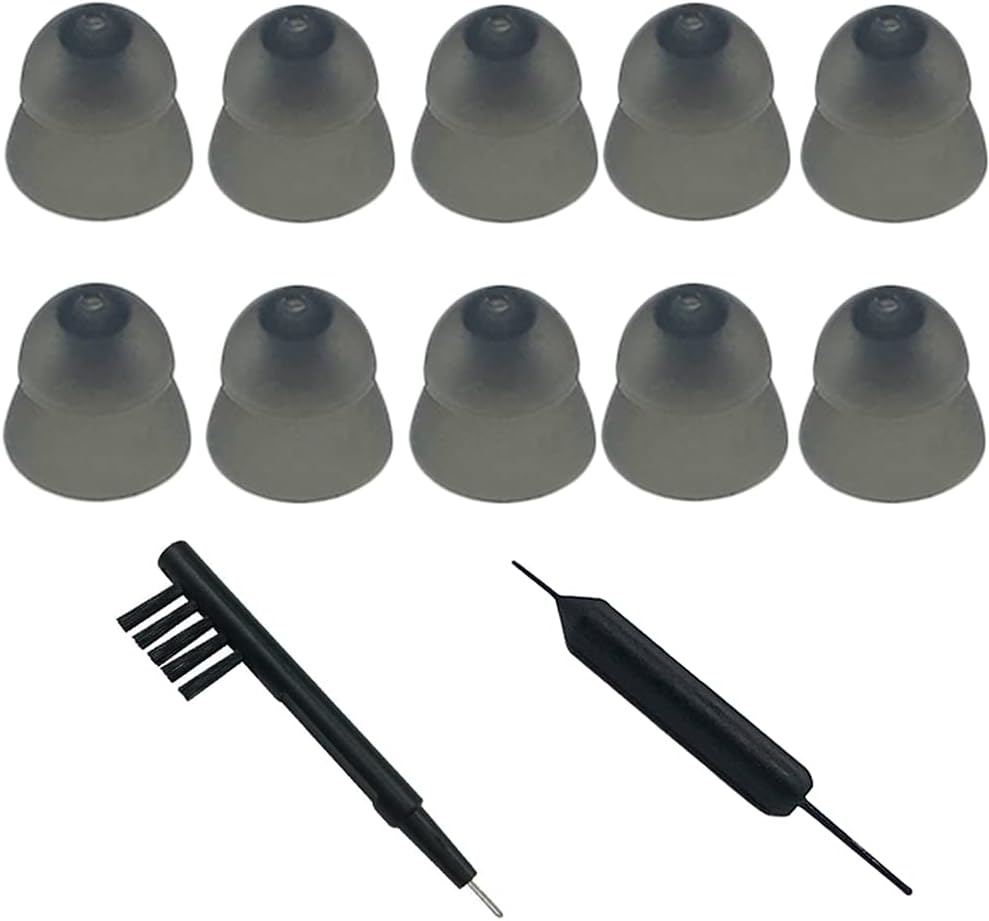 האזנה לעישון Power Domes Close Domes אוזניים טיפים עבור ReSound Sure Fit Style RIC RITE ו- Open Fit BTE שמיעה מגבר עם כלים ניקוי Brush ניקויer ו-Smokey, Medium)