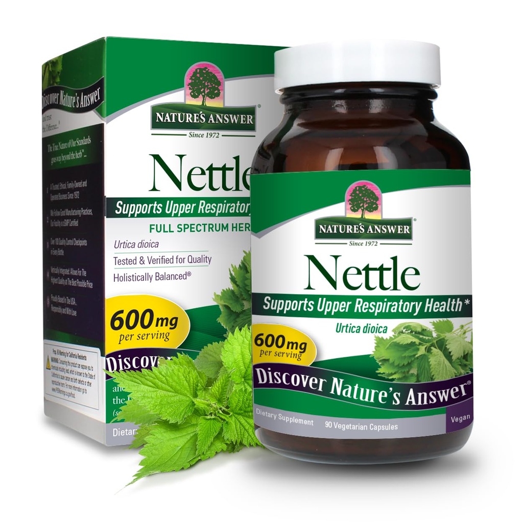 תשובות הטבע Nettle Leaf טבעוני קפסולות 90 | Prostate Support