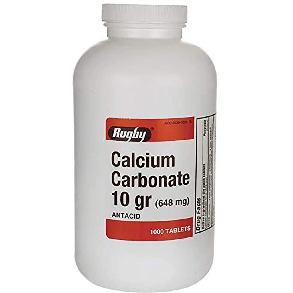 Calcium Carbonate 10 gr (648 מ"ג) - Antacid - 1000 Tablet