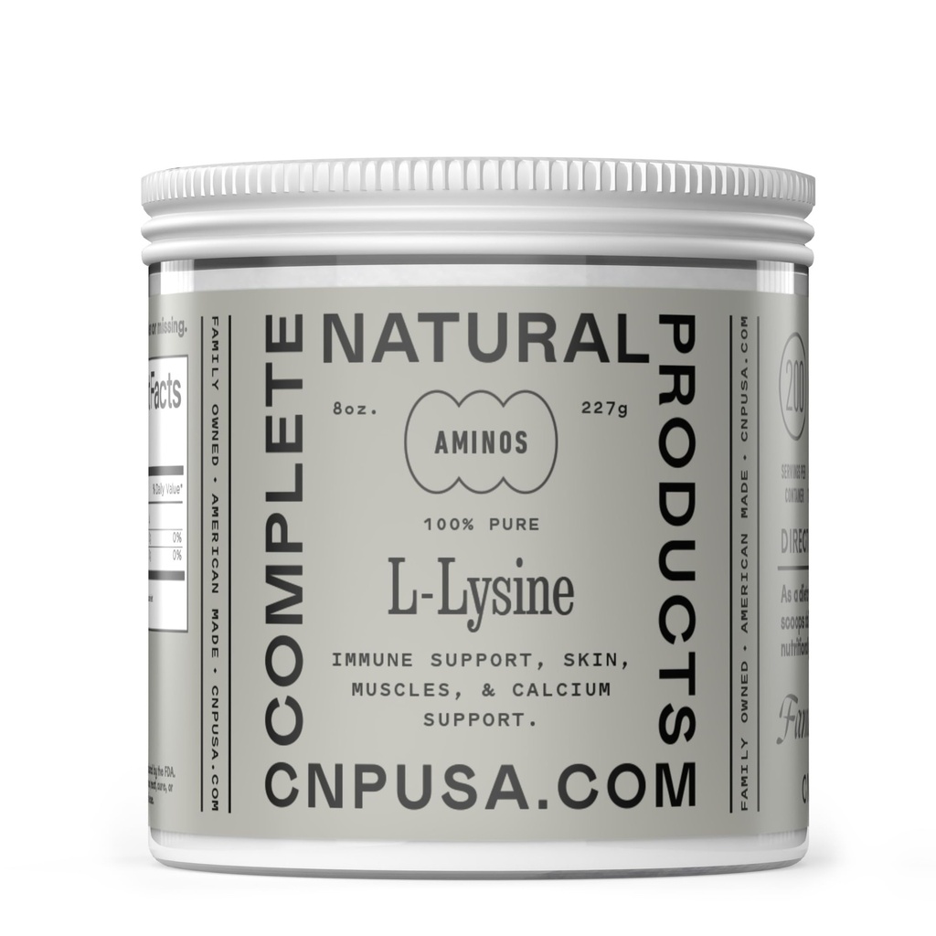 L-Lysine אבקת תוסף - Bulk L-Lysine 8oz, 200 משרתות